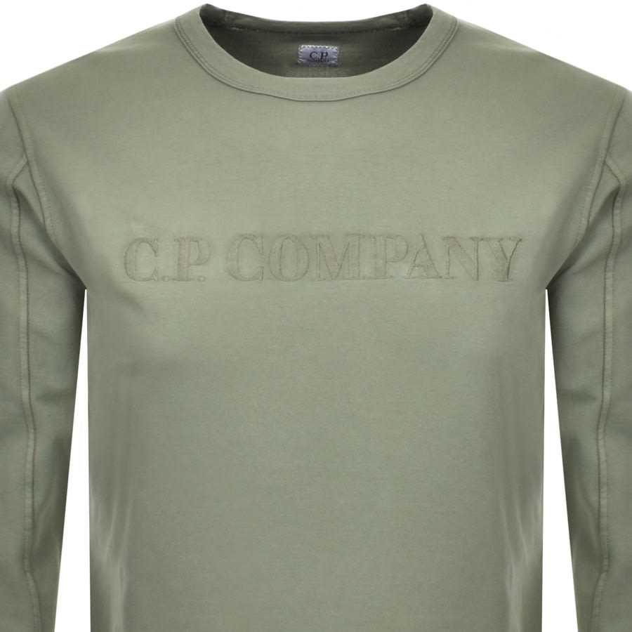 Alternative Image for ProductCP Company Crew Neck Logo Sweatshirt Green2